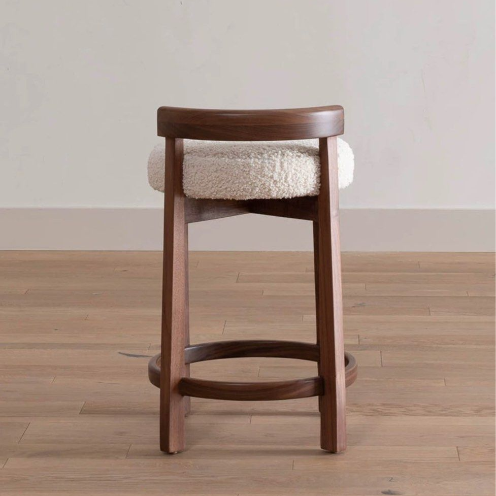 KIDEN Modern Solid Wood Bar Stool