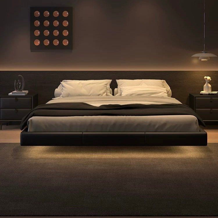 PRISM Modern Leather Floating Bedframe