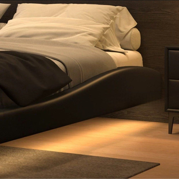 PRISM Modern Leather Floating Bedframe