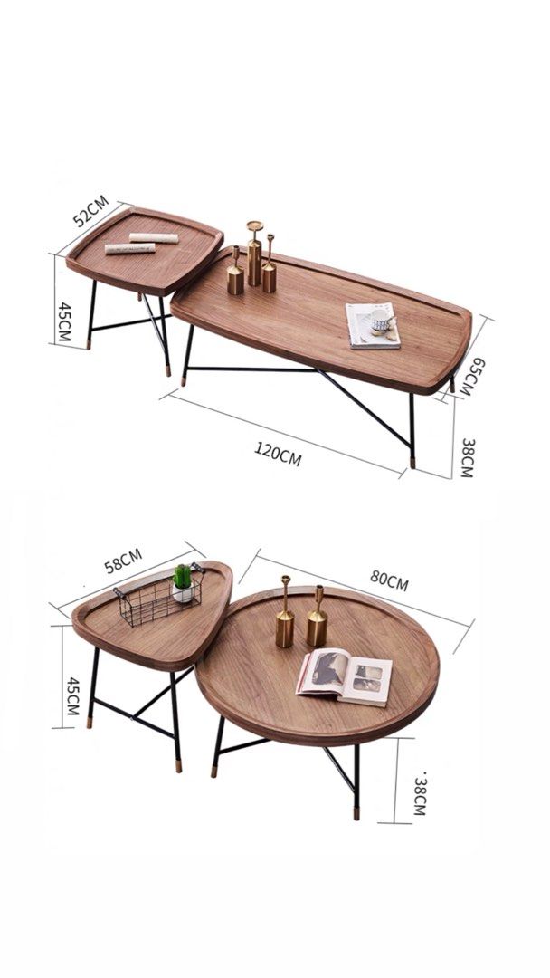 GRAHAM Modern Walnut Coffee Table