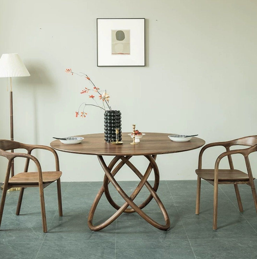 LISTON Solid Black Walnut Wood Dining Table