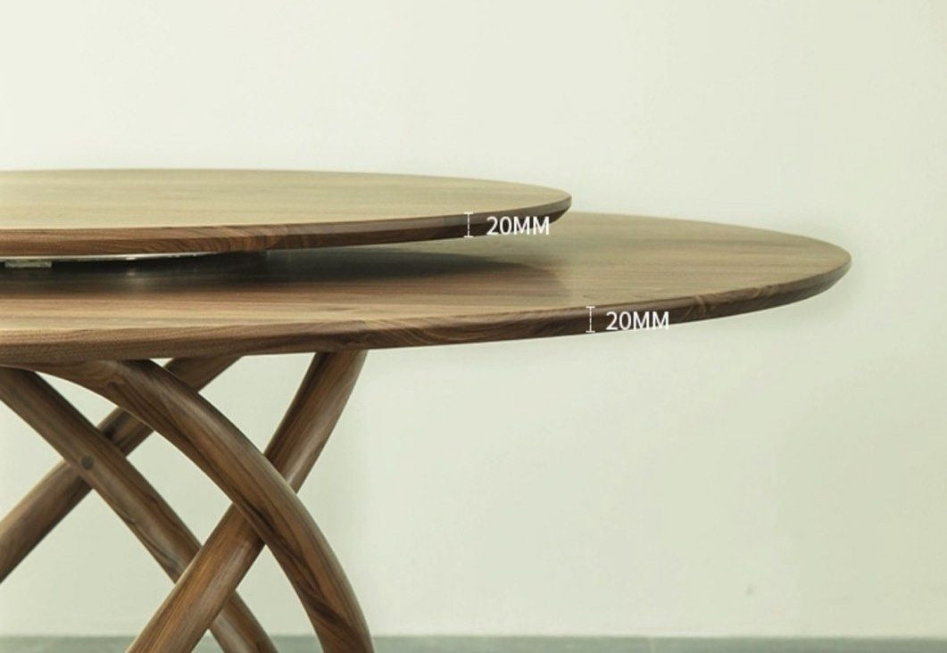 LISTON Solid Black Walnut Wood Dining Table