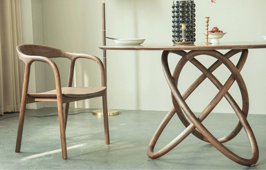 LISTON Solid Black Walnut Wood Dining Table