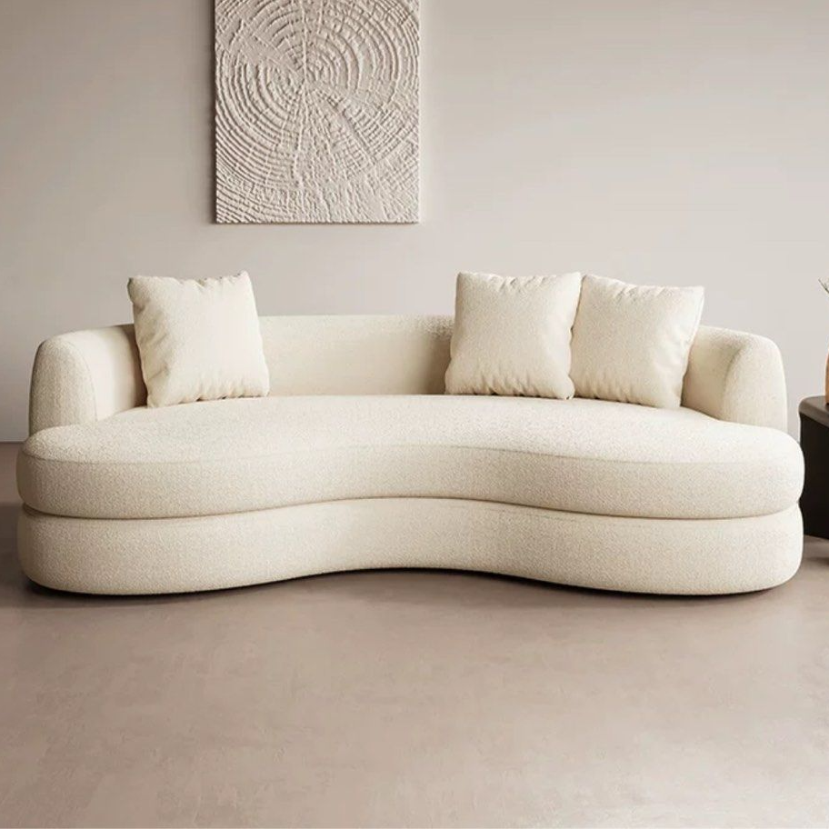 VOLARIS Modern Boucle Curved Sofa