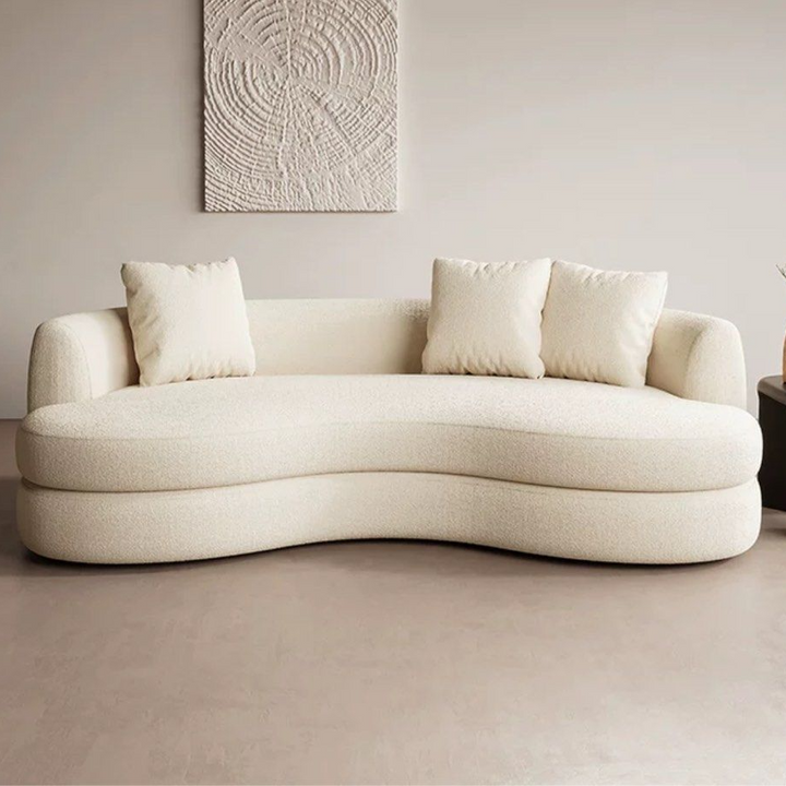 VOLARIS Modern Boucle Curved Sofa