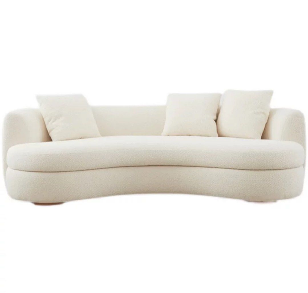 VOLARIS Modern Boucle Curved Sofa
