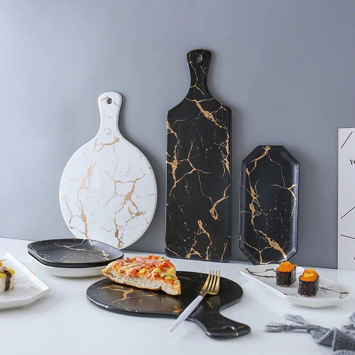 QUINTON Marble Ceramic Sushi Plate
