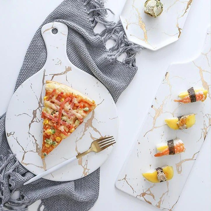 QUINTON Marble Ceramic Sushi Plate