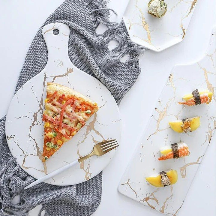 QUINTON Marble Ceramic Sushi Plate