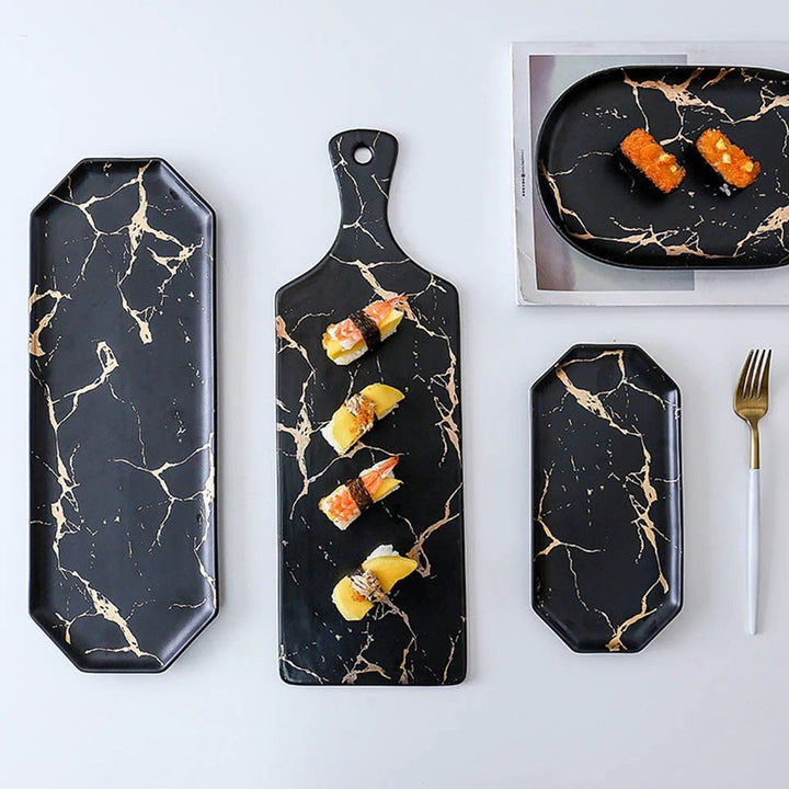 QUINTON Marble Ceramic Sushi Plate