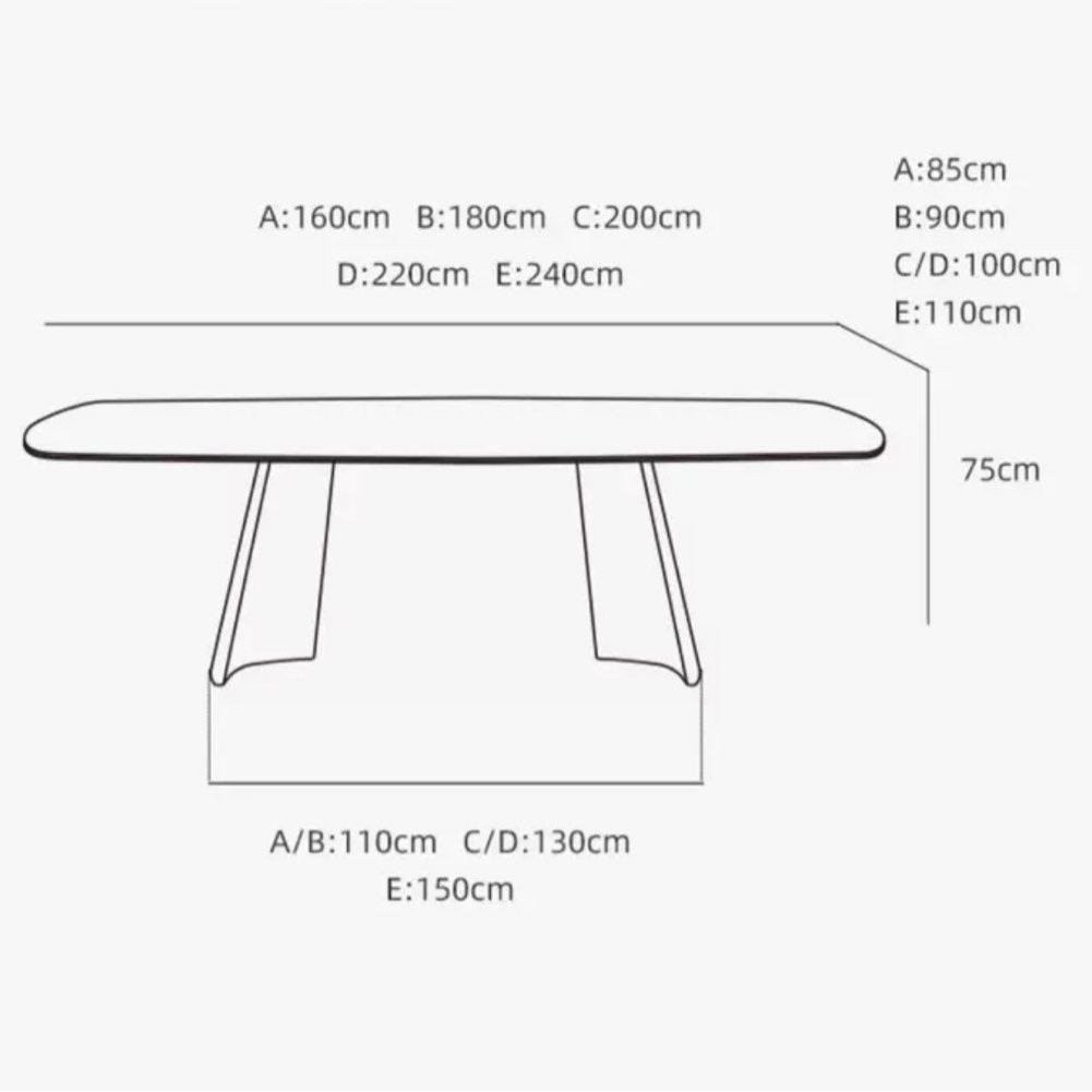 OLIVETTE Modern Sintered Stone Dining Table