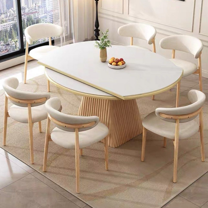 JAXON Japandi Round Sintered Stone Dining Table