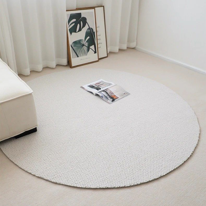 RAUSEN Modern Wool Blend Round Rug