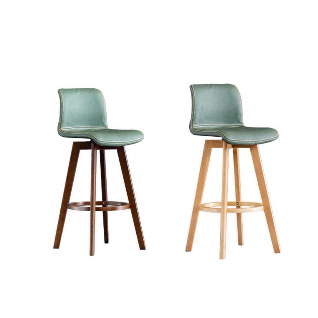 LOSA Scandinavian Solid Wood Bar Stool