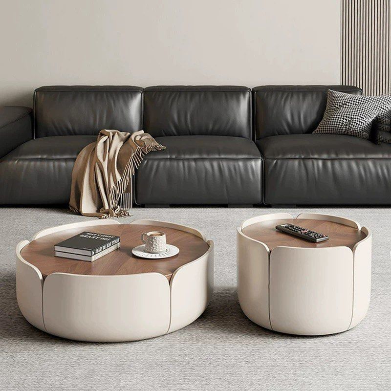 REFELIO Modern Herringbone Coffee Table