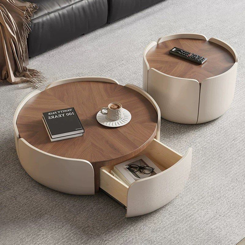 REFELIO Modern Herringbone Coffee Table