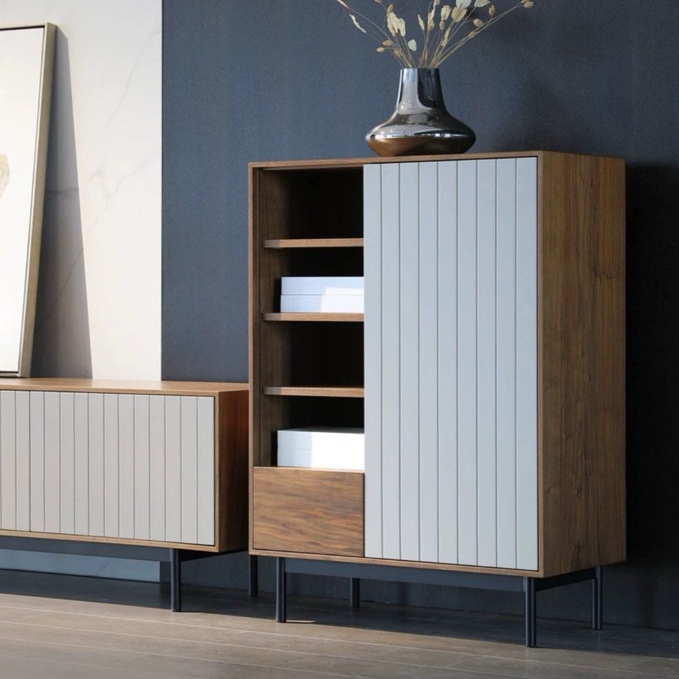VERLAINE Rustic Walnut TV Console