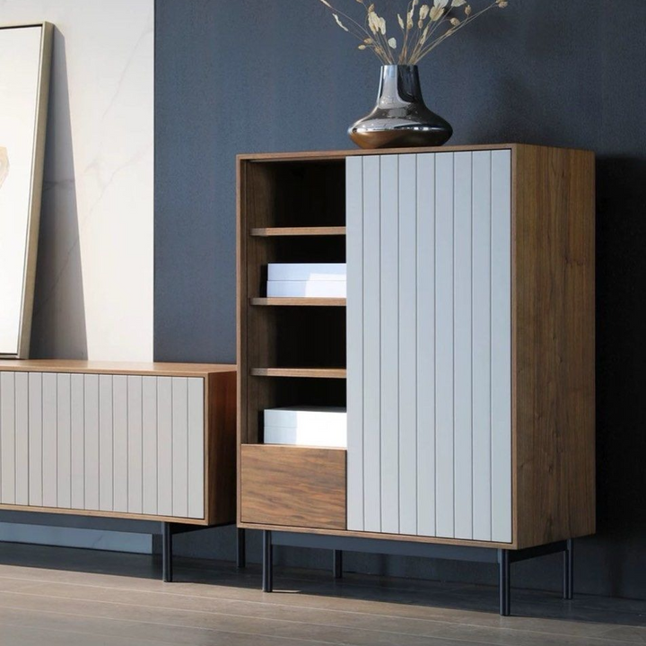VERLAINE Rustic Walnut TV Console