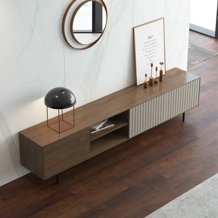 VERLAINE Rustic Walnut TV Console
