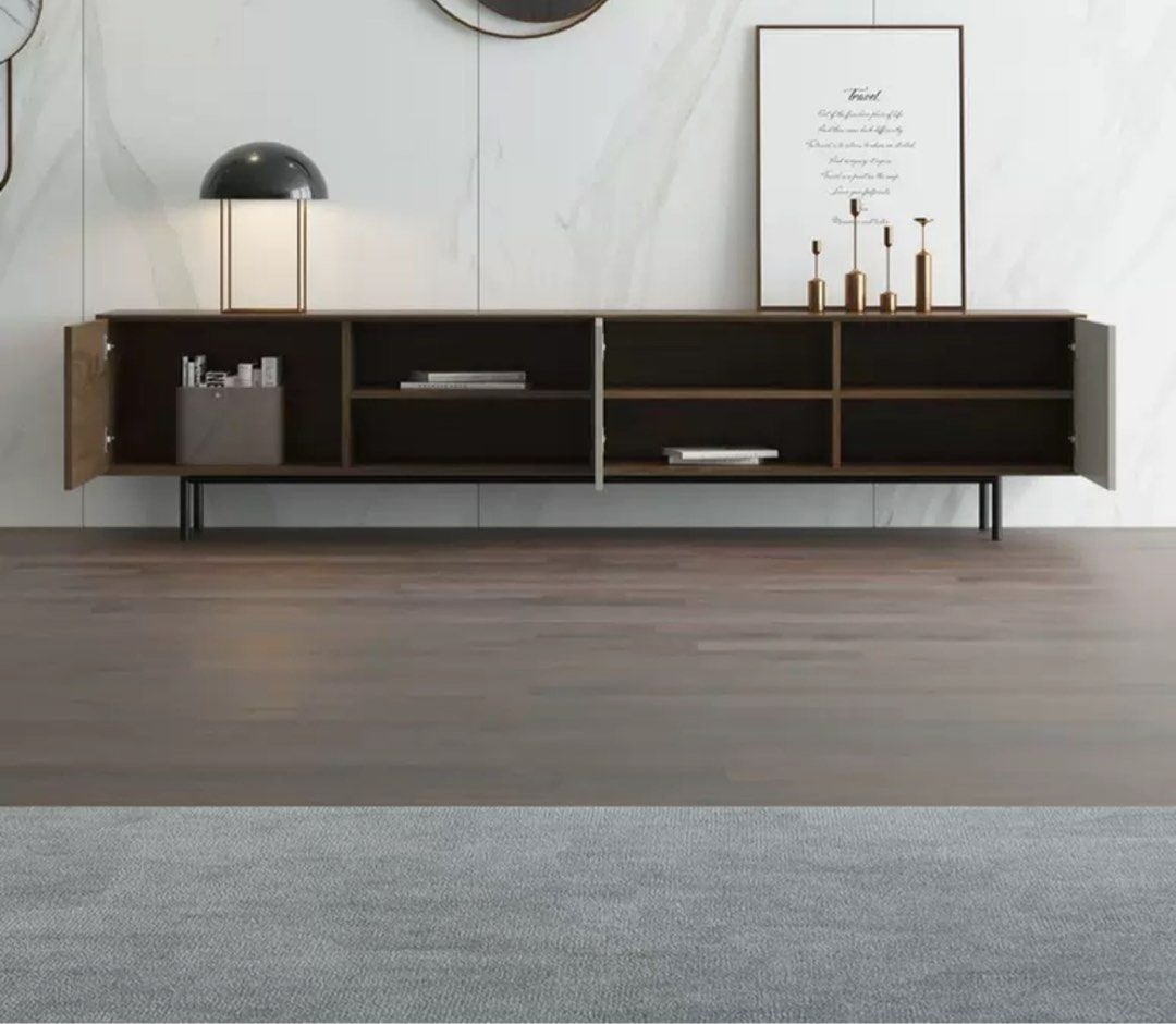 VERLAINE Rustic Walnut TV Console