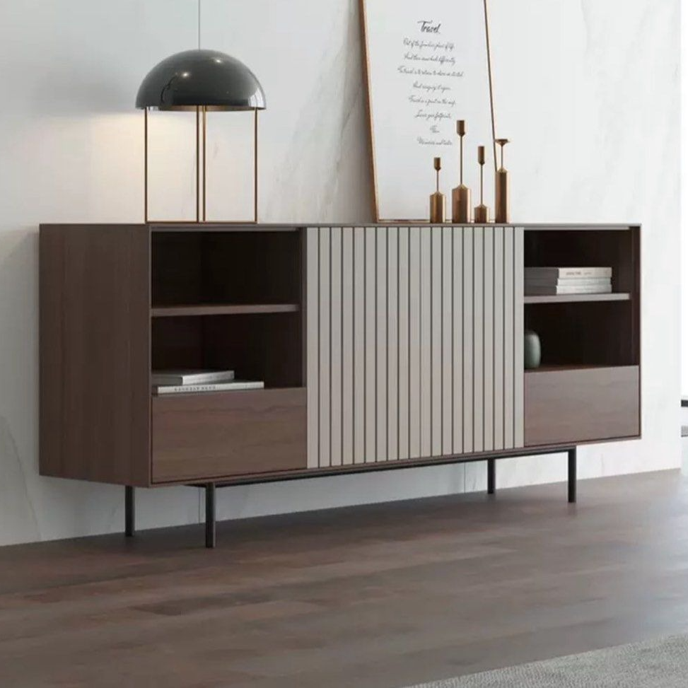 VERLAINE Rustic Walnut TV Console