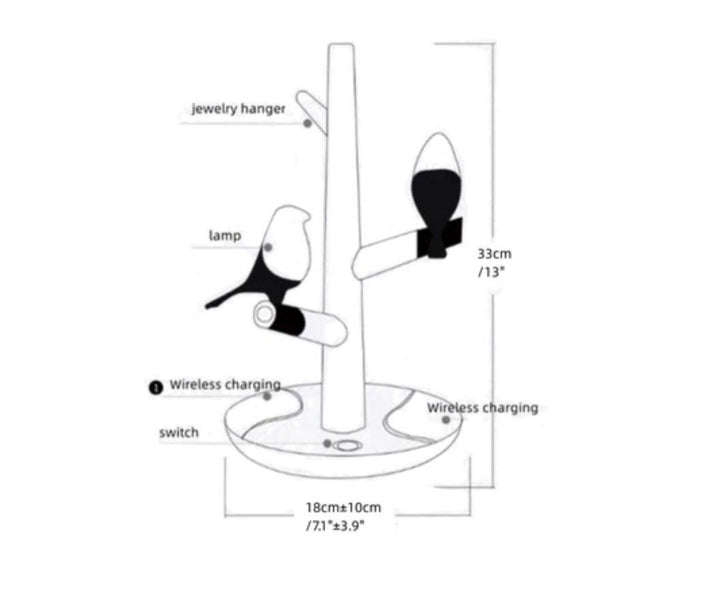RENAE Bird Table Lamp