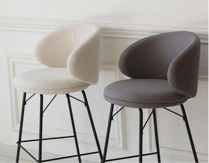 NATHA Modern Fabric Bar Stool
