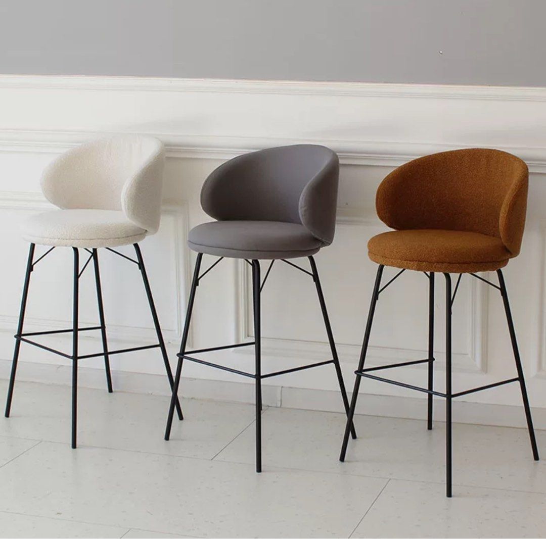 NATHA Modern Fabric Bar Stool