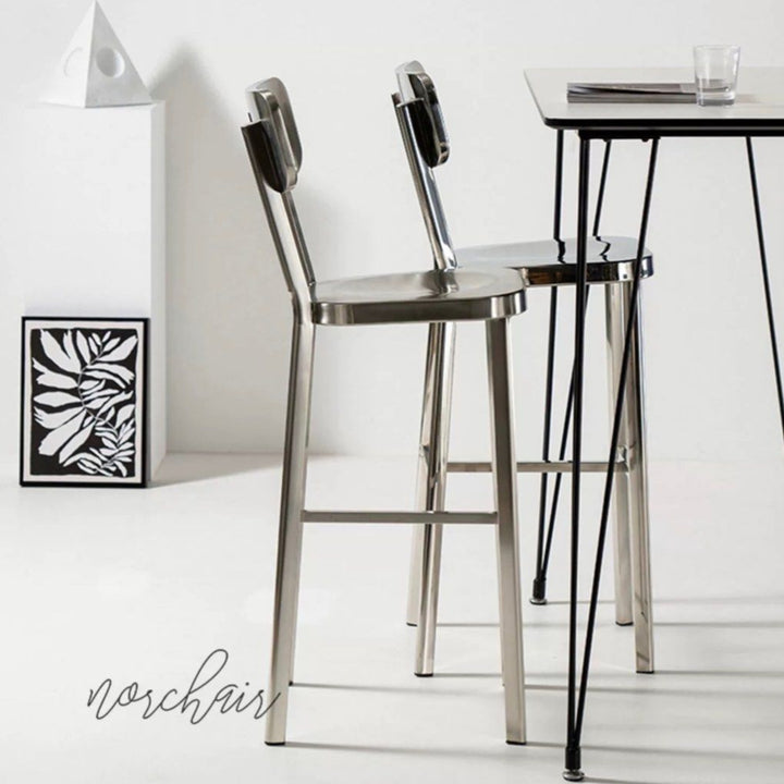 JAMES Modern Steel Bar Stool
