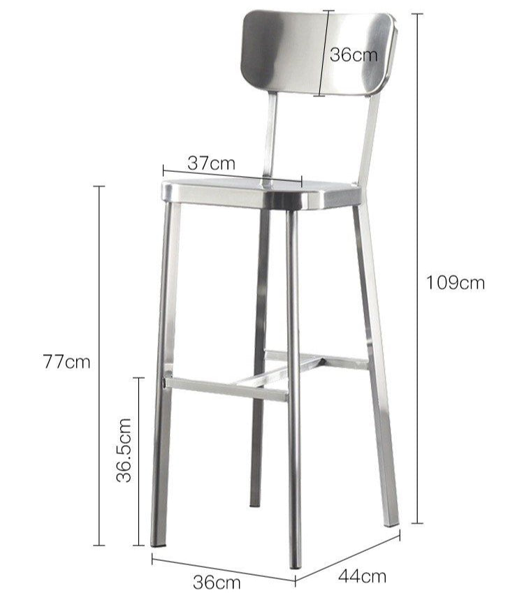 JAMES Modern Steel Bar Stool