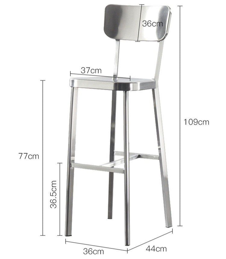 JAMES Modern Steel Bar Stool