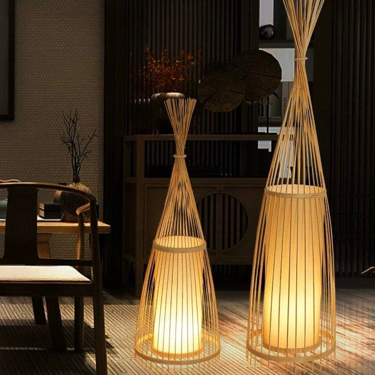 RION Oriental Bamboo Floor Lamp