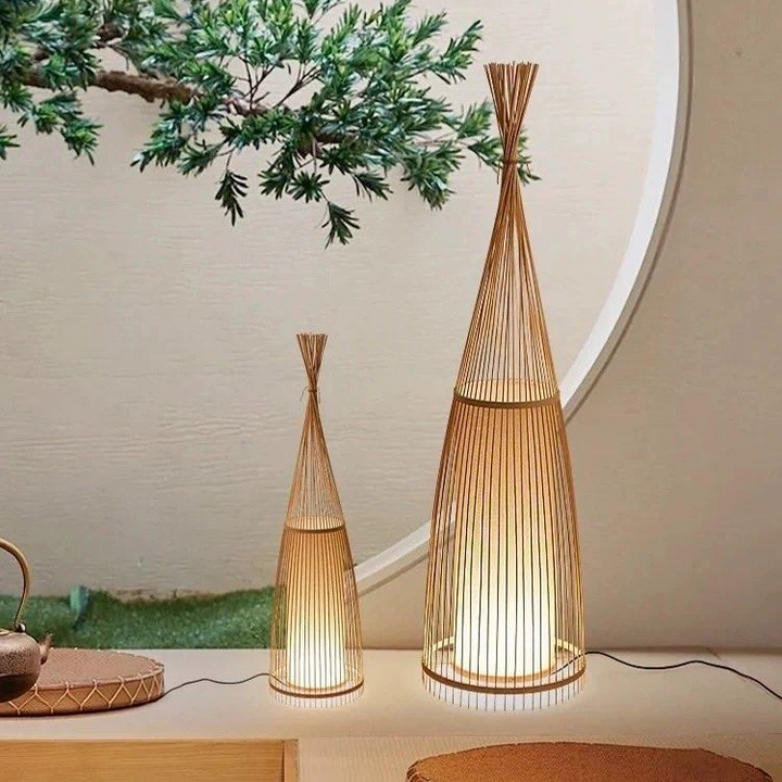 RION Oriental Bamboo Floor Lamp