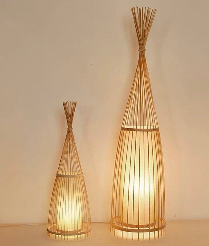 RION Oriental Bamboo Floor Lamp