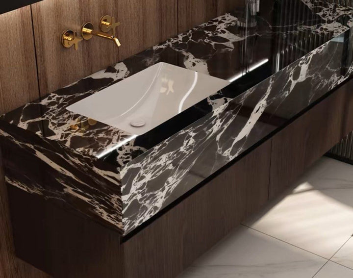 RONSON Modern Marble Bathroom Vanity Set