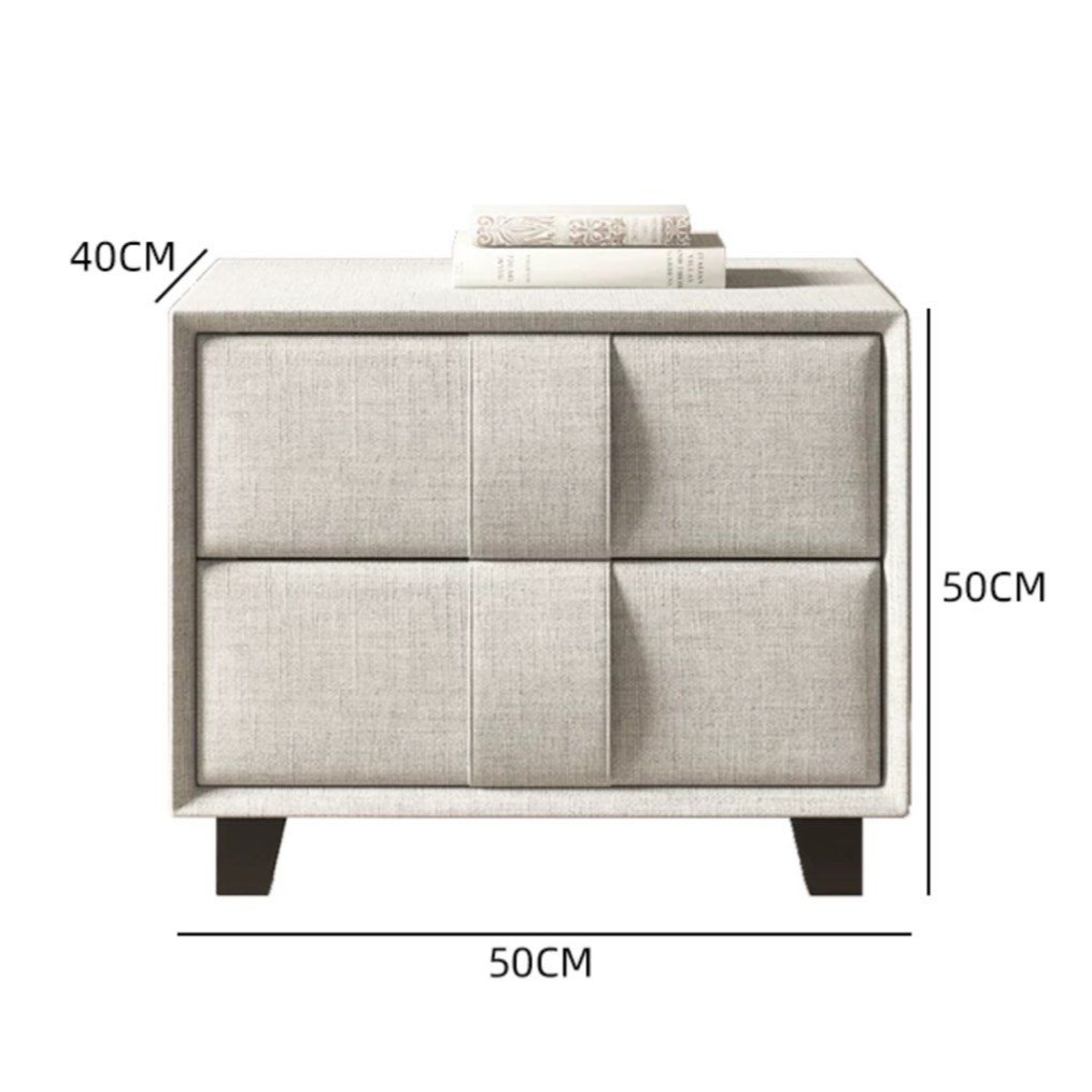 ROZA Modern Tufty Bedside Table