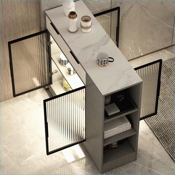 IDEN Modern Sintered Stone Bar Table Cabinet