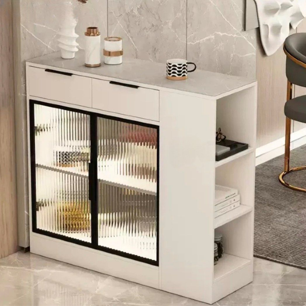 IDEN Modern Sintered Stone Bar Table Cabinet