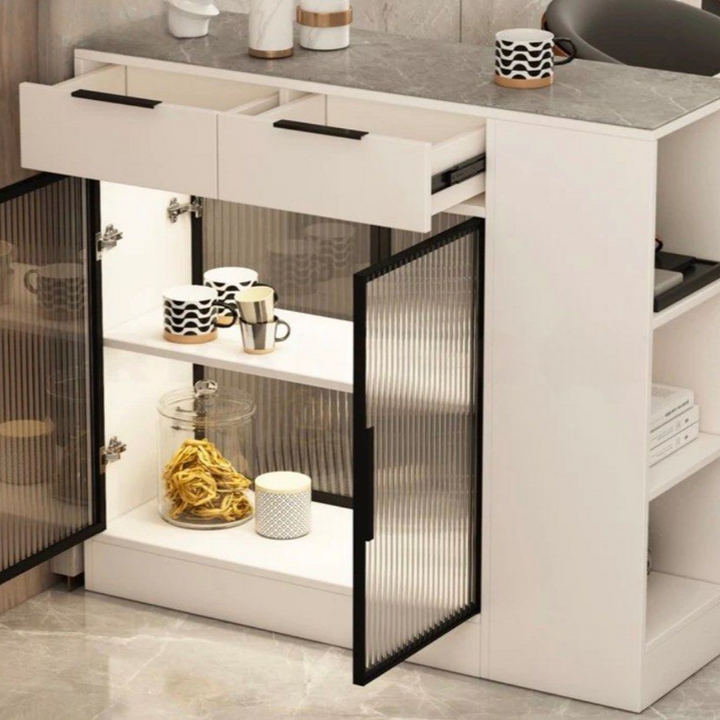 IDEN Modern Sintered Stone Bar Table Cabinet