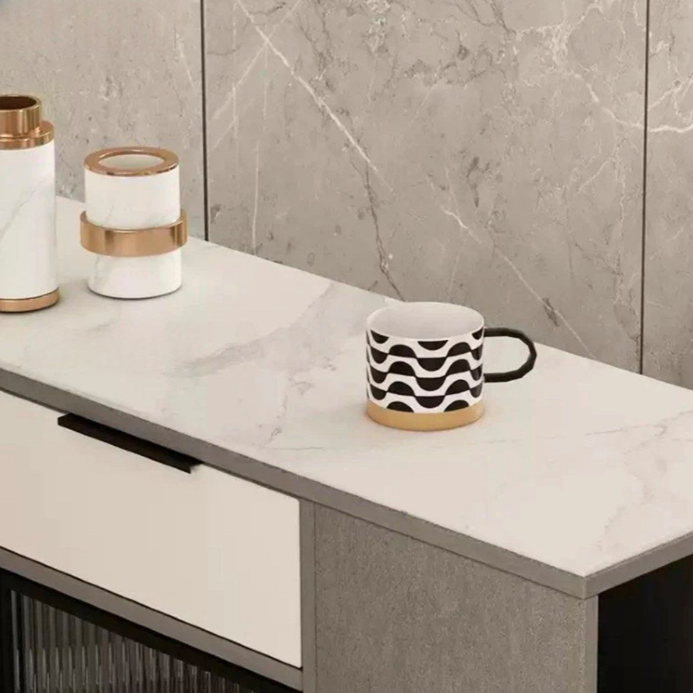 IDEN Modern Sintered Stone Bar Table Cabinet