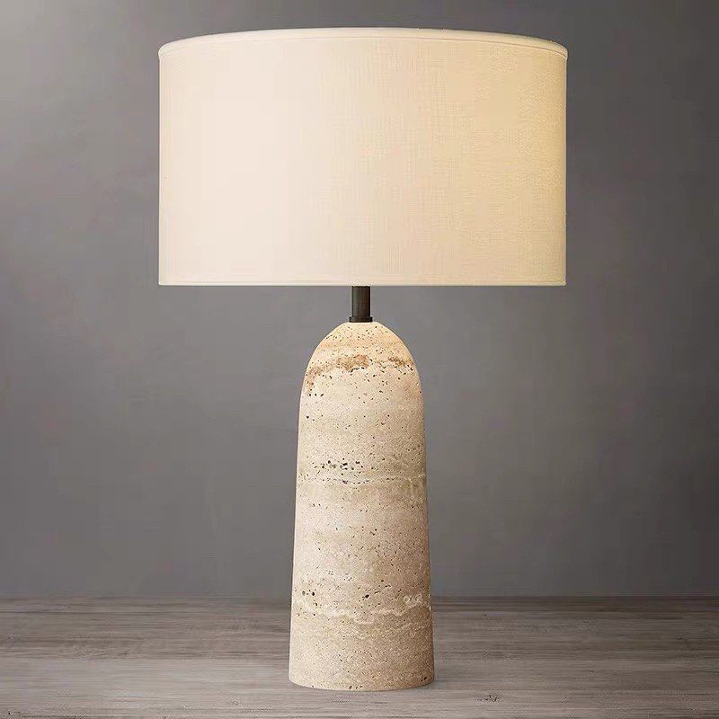 RUSS Modern Travertine Table Lamp