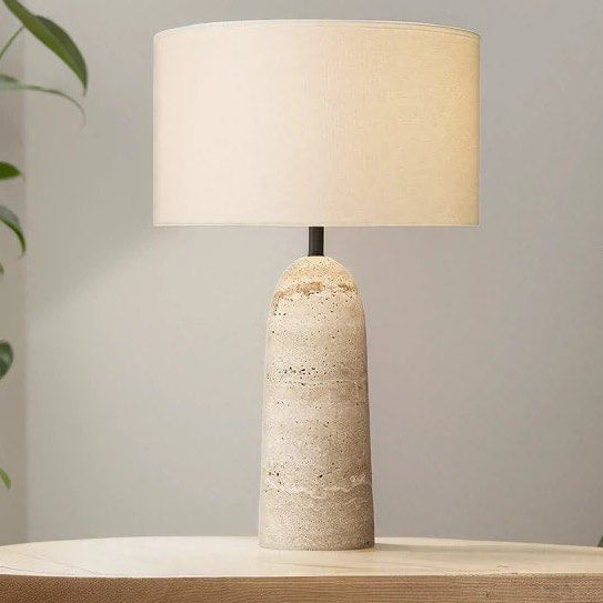 RUSS Modern Travertine Table Lamp