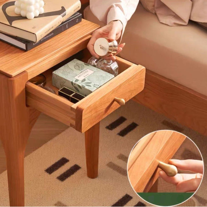 RUSS Scandinavian Solid Wood Bedside Table