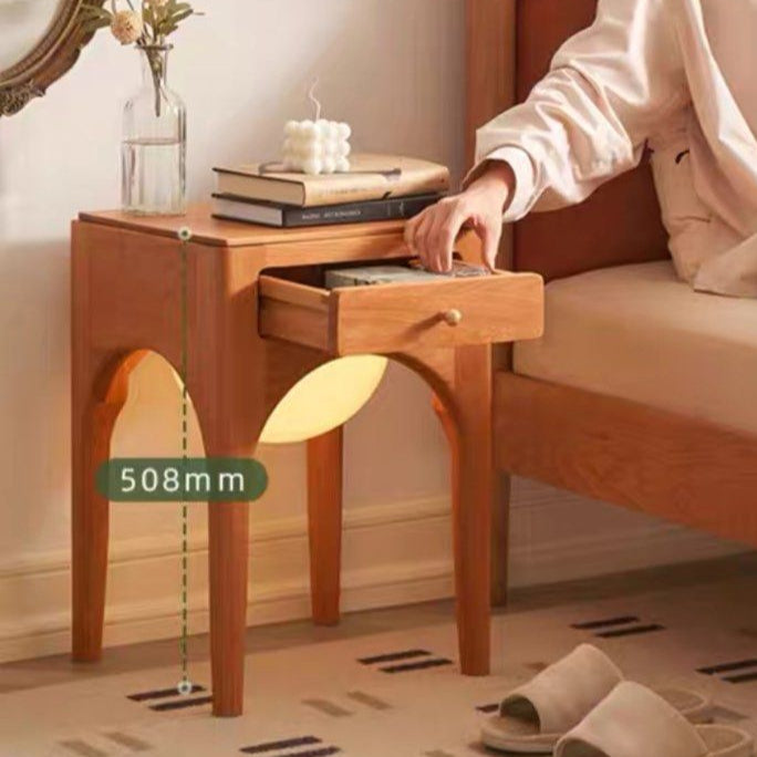 RUSS Scandinavian Solid Wood Bedside Table