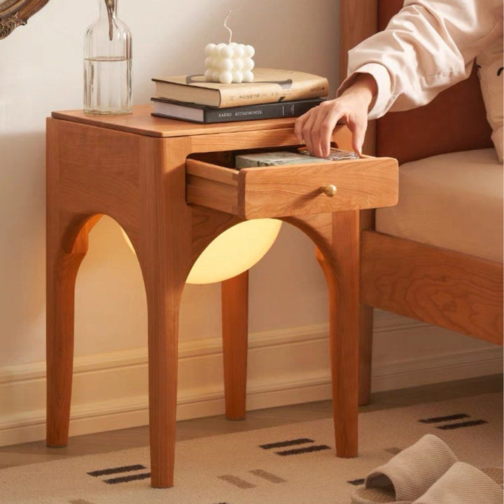 RUSS Scandinavian Solid Wood Bedside Table