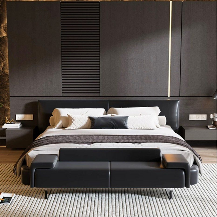 ROSAMUND Modern Leather Bench