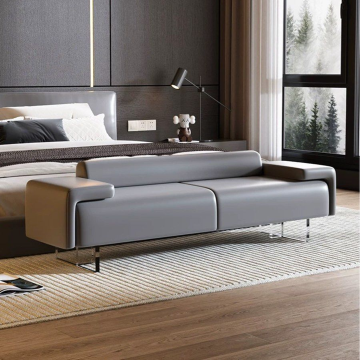 ROSAMUND Modern Leather Bench