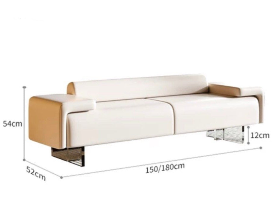 ROSAMUND Modern Leather Bench
