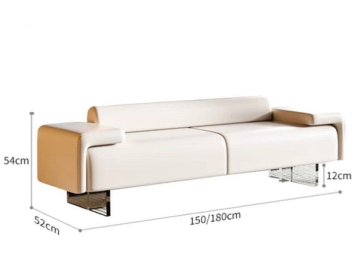 ROSAMUND Modern Leather Bench