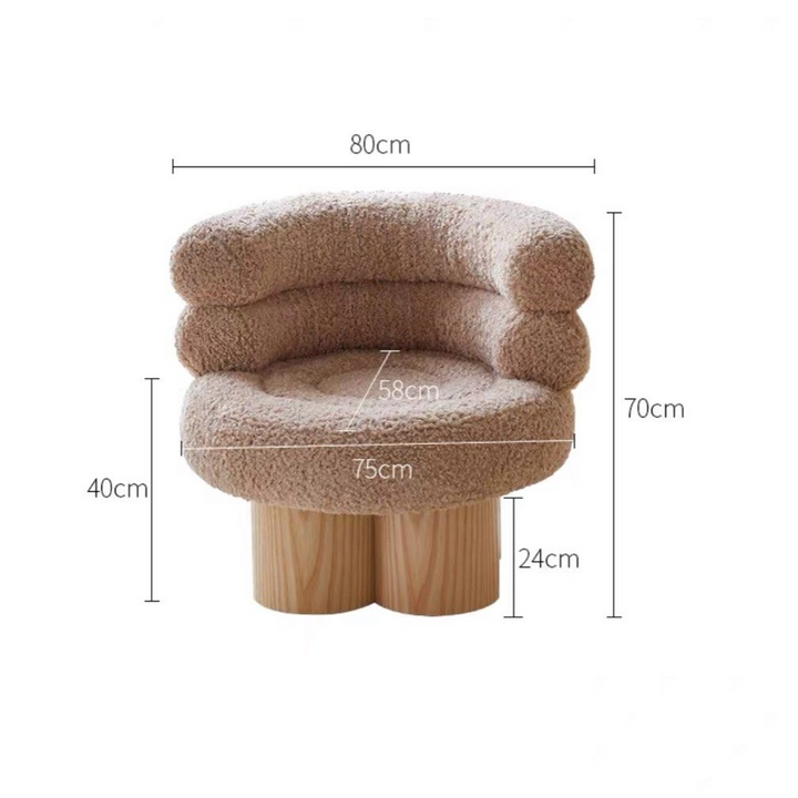 JASMINE Lambswool Lounge Chair